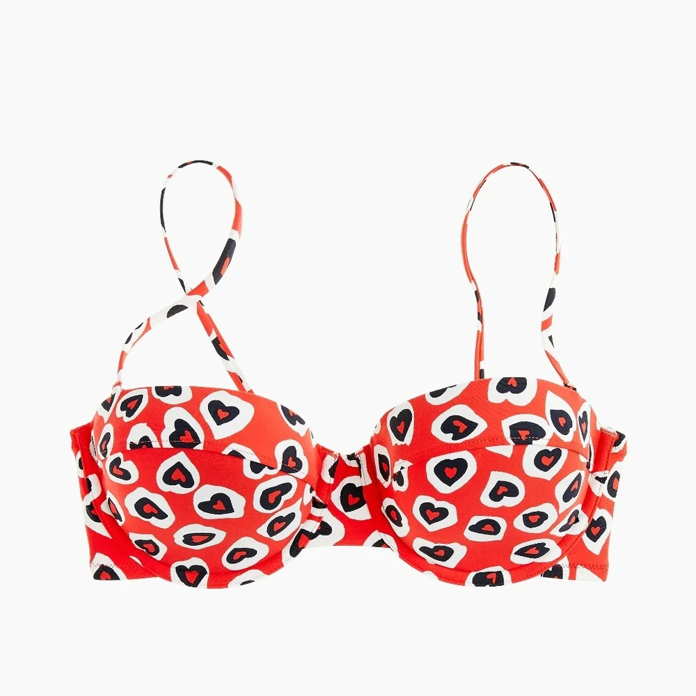 J.Crew NWT Hearts Demi Underwire Top‎